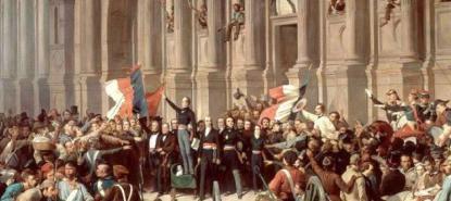 Vignette Épisode de la Révolution de 1848 : Lamartine repoussant le drapeau rouge à l’Hôtel de Ville, le 25 février 1848,