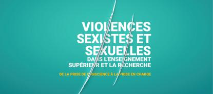 Colloque international violences sexistes et sexuelles dans l'ESR - visuel + typo